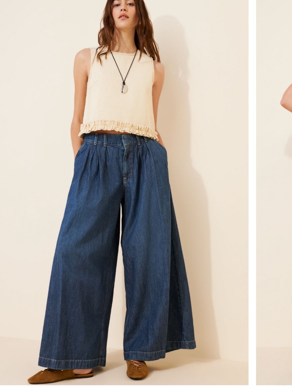 Free people scout wide leg jeans